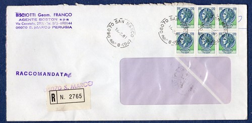 Italien einschreiben 6x120 - italien,