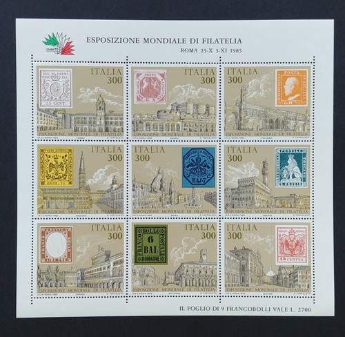 Block italien 1985 - italien, esposizione